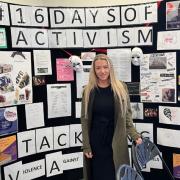 WOMEN'S AID: The Clacks charity has been campaigning over the last month to inform victims of domestic abuse of the support available.