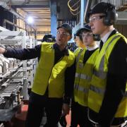FUTURE WORKFORCE: Pupils from Alva Academy recently had the chance to tour the O-I plant in Alloa