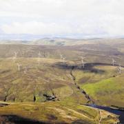 CONCERNS: Friends of the Ochils believe further wind farms would lead to loss of attractiveness in the popular hills above Clacks - pictured is the existing Burnfoot Hill Wind Farm