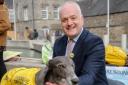 CAMPAIGN: Mark Ruskell joined members of the Unbound the Greyhound coalition outside the Scottish Parliament.