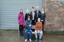 PRESENTATION: Forth Valley Men's Shed and Wee County Veterans recently presented a bench to Joe Farrell in memory of his late wife Margaret