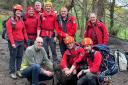 The Ochils Mountain Rescue team after rescuing Hamish.