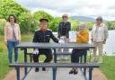 Lord Lieutenant Johnny Stewart presented the award to Breathe Easy Clackmannanshire as the group unveiled a memorial picnic bench at Gartmorn Dam - Pictures by Jan van der Merwe