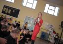 INSPIRATION: Eminent author Cressida Cowell was at St Serf's PS to share her creative jounrey with young people