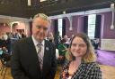 CONFERENCE: MP John Nicolson with Prof Mairi Spowage, director at the Fraser of Allander Institute pictured at Alloa Town Hall during the Challenge Poverty Conference
