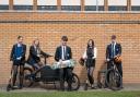 ACTIVE TRAVEL: FEL is marking five years of school-based active travel hubs - pictured are pupils from Bannockburn High School where a hub rolled out last year