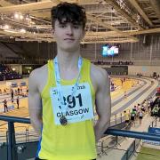 CHAMPIONS: Dylan McCulloch and Ben Greenwood became champions in the 400m and the 1500m at the Scottish Indoor Championships. Pictures by Bobby Gavin.
