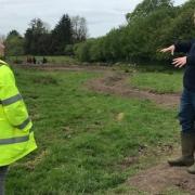 PARTNERSHIP: Cllr Fiona Law heard first-hand about the natural flood management project at Pool of Muckhart