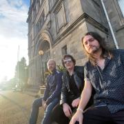 PERFORMERS: Kieran Fisher (left), Martin Mullady (centre), and Gerry McGlade (right) will take their bands on stage in Alloa next month. Picture by Iain Smith