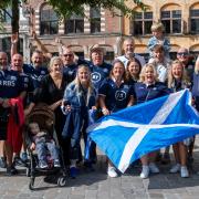 COME ON SCOTLAND: A group of Alloa Rugby fans travelled to France to cheer on Scotland.