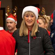 FUN RUN: Dozens of Wee County runners joined the Santa run for Roy Castle Lung Cancer Foundation.