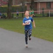 One of the hundreds of young people took part in the cross country championships at the West End Park