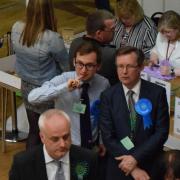 Scottish Conservative, now MSP, Alexander Stewart at the count in Alloa Town Hall