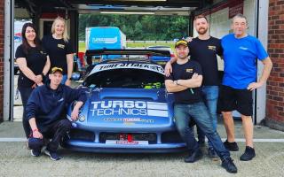 CHAMPIONS: Ben Robinson, his girlfriend Jess Ollis and the rest of their team have won Time Attack UK in Brands Hatch.