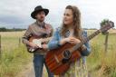 A LITTLE BIT COUNTRY: Katee Kross and Ross Barron while on tour in Germany.
