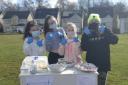 VENTURE: The bake stall proved so popular the quartet went back home to make more cakes for the next day as well