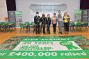 This year's Macmillan fundraising total was announced at Alva Academy at an assembly for S6 pupils - Pictures by Jan van der Merwe
