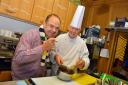 Chef Billy Campbell (right) at St Mungo's Community Café in Alloa recently enjoyed a visit from old-time friend Chefs John Higgins from Canada - Picture by Jan van der Merwe
