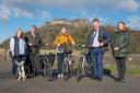Ellen Forson with Stirling Council leader and deputy Scott Farmer and Chris Kane as well as Karen McGregor from Sustrans and Amy Gove-Kaney from the University of Stirling - Image by Whyler Photos Stirling