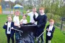 Pupils at Deerpark primary school were out in force to clean up as much litter as possible. Photos by Jan van der Merwe