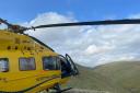 The team worked with the crew of Helimed 5 to evacuate the casualty - Social media image Ochils Mountain Rescue Team