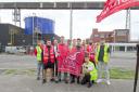 UNITE: Members of the trade union walked out at the Alloa plant last week - Pictures by Jan van der Merwe