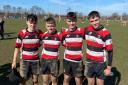 Layton (second from left) and Robbie (far right) have been selected for the upcoming U16s Scottish Regional Rugby Championship