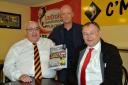John Glencross and Stuart Latham signed copies of their book before Alloa's match at the weekend. Photo by David Glencross