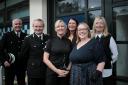 OPEN: Chief Constable Sir Iain Livingstone toured the co-located Kilncraigs building and met Chief Inspector Audrey Marsh, council leader Ellen Forson, chief executive Nikki Bridle and more on the day