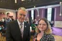 CONFERENCE: MP John Nicolson with Prof Mairi Spowage, director at the Fraser of Allander Institute pictured at Alloa Town Hall during the Challenge Poverty Conference