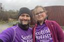 DUO: Father Ian and daughter Eve Alderman are challenging themselves with 29 trails this year to raise funds for Scottish Autism