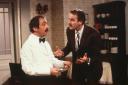 Andrew Sachs as Manuel and John Cleese as Basil in the BBC’s Fawlty Towers
