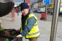 SPRING PREP: Volunteers from Alloa in Bloom set up planters to ready the town centre for spring. Pictures from Alloa in Bloom.