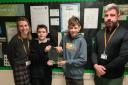 AWARD: The school collected the trophy after earning second place in the awards