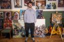 SHOWCASE: 20 year old local artist, Kyle Blain, presents his own art exhibition at the Clackmannan Town Hall where he has been set up with his own artist studio. Pictures by Scott Barron Photography.