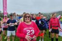 Fiona Conaghan sounded the horn to start the Race for Life in memory of her son, Stuart Hutchison. Pictures by Race for Life.