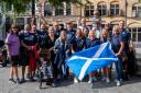 COME ON SCOTLAND: A group of Alloa Rugby fans travelled to France to cheer on Scotland.