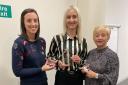 AWARD WINNERS: Claire Findlay, Diane Tavern and Linda Sludden.