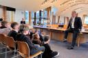 VISIT: The Abercromby pupils got to meet Keith Brown MSP as part of their trip.