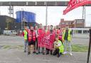 UNITE: Members of the trade union walked out at the Alloa plant last week - Pictures by Jan van der Merwe