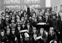 Billy Bremner visits St Modan's High School in 1973
