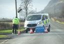 CRASH: Police attended the scene on the A91 Menstrie to Alva road.