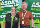 QUICK-THINKING: Jacqui Anderson (pictured with GSM Steven McKeane) spotted the signs of the hypo attack when the customer was at the checkouts within the Asda Alloa store
