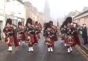RESPECTS: Alloa residents lined the streets for Remembrance Day