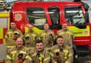 MOVEMBER: Eight crew men from Tilly Fire Station have been growing moustaches for charity.