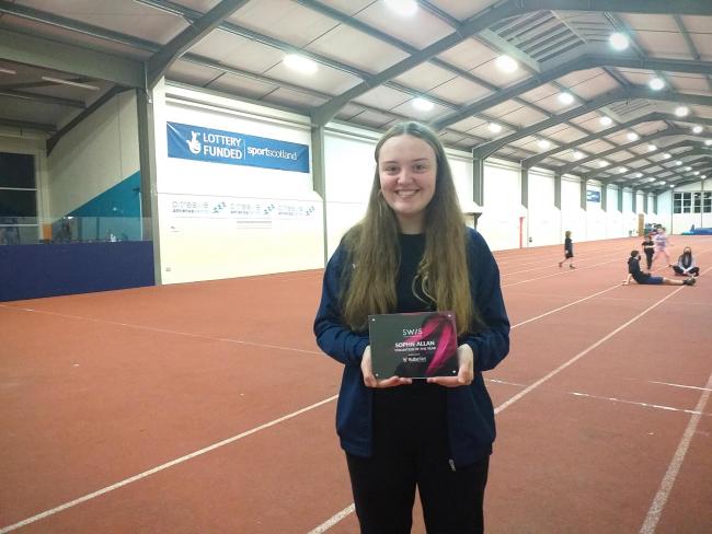 MADE IN CLACKS: Former Lornshill pupil Sophie Allan was recently named as the Kubenet Volunteer of the Year at the Scottish Women in Sport Awards