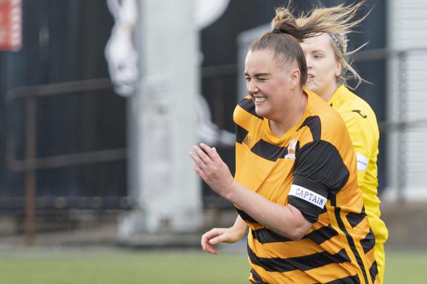 Jade Ferguson insists there are positives to take from the first 45 minutes of Alloa's 8-0 defeat to Dunfermline. Photos by Scott Barron Photography