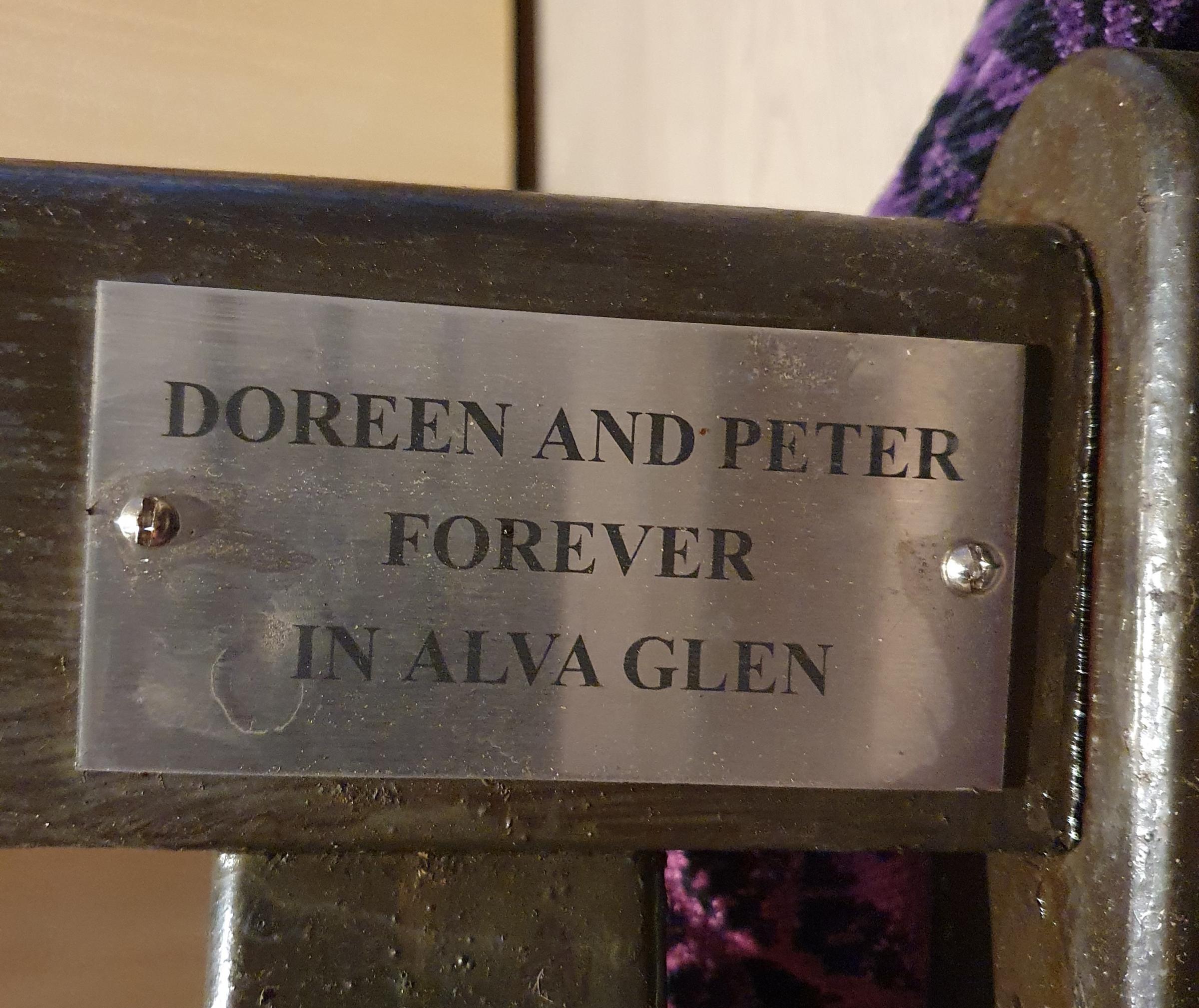 OWNERS SOUGHT: Donna hopes to return this plaque to the rightful family but appeals on social media have so far not identified whom it belongs to