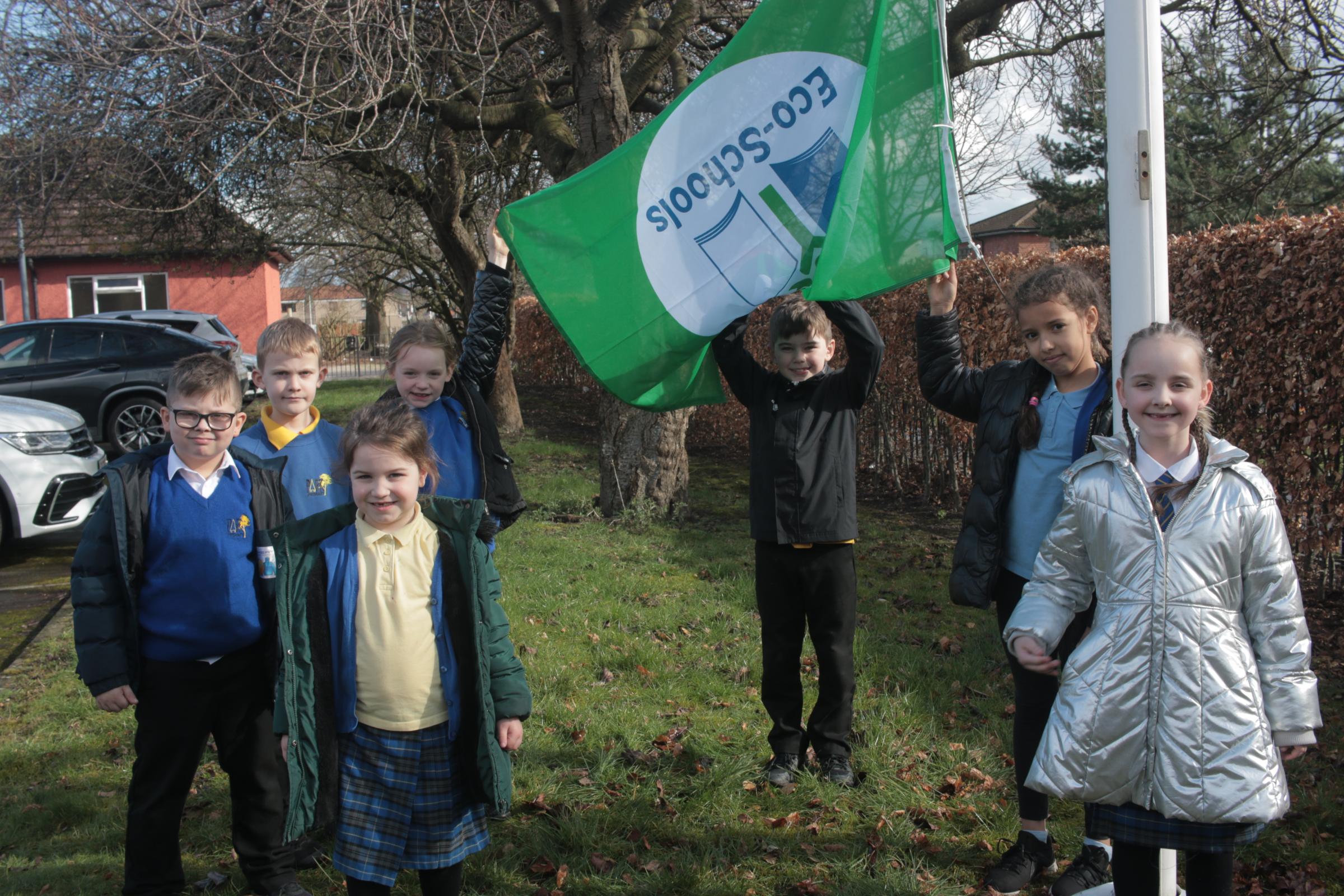 GREEN FLAG: Park PS last week raised the flag for the first time since 2009