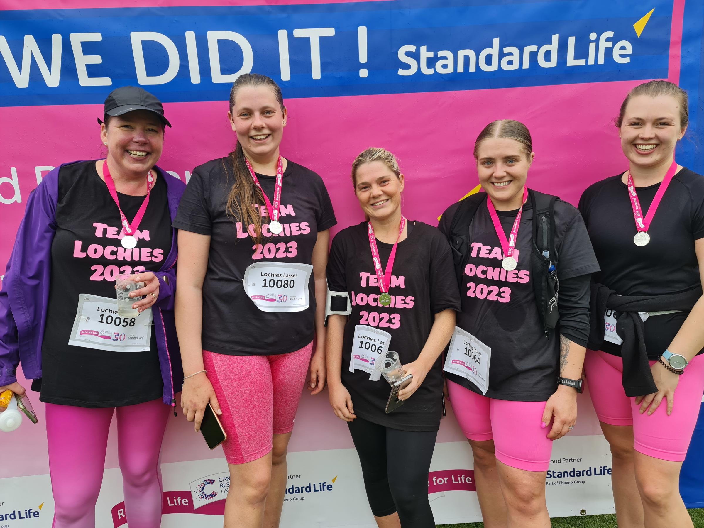 Staff from Lochies School raised over £1,300. Pictures by Race for Life.